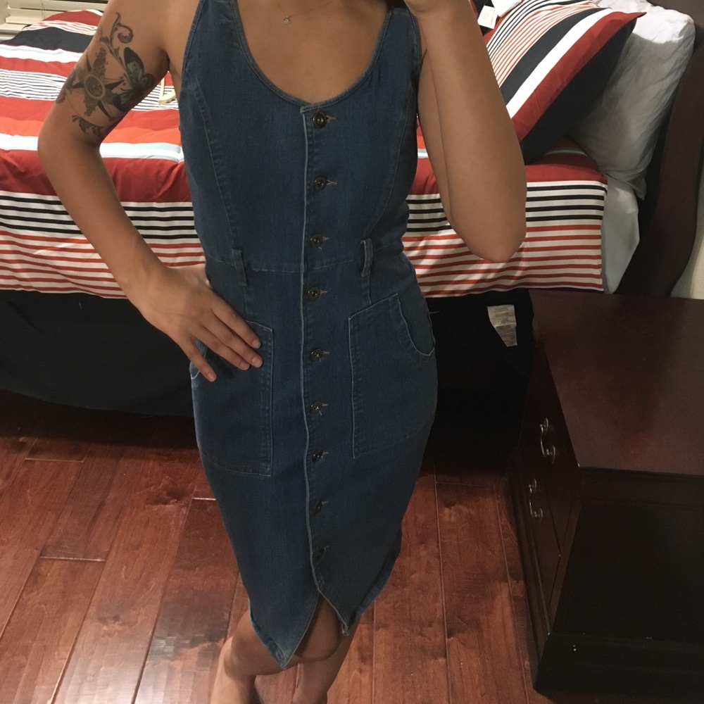 Chambray button down dress