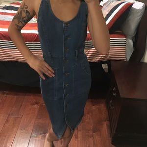 Chambray button down dress