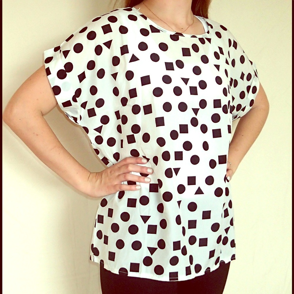 🔴3/$23!🔴 Vintage Geometric boxy blouse