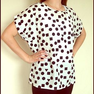 🔴3/$23!🔴 Vintage Geometric boxy blouse