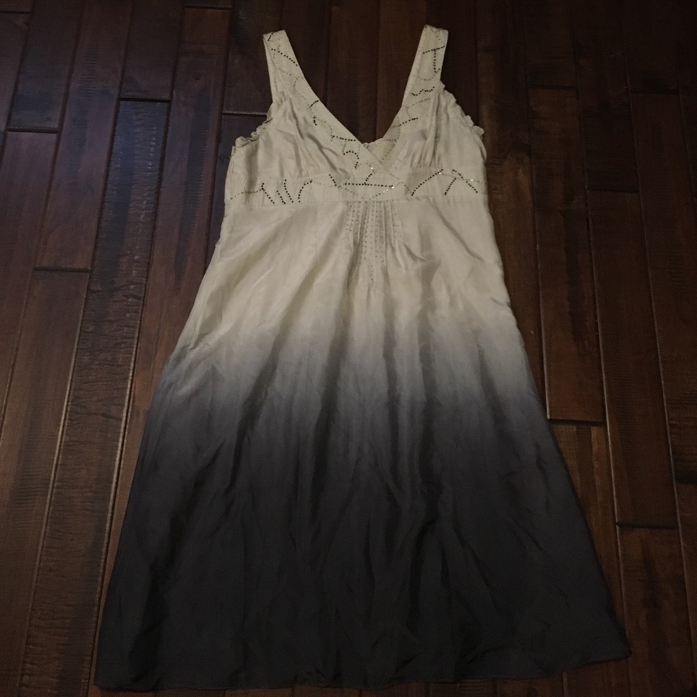 MM Couture by Miss Me beige & grey dress