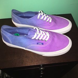 ❗️Price Drop❗️Purple & Blue Multicolor Vans (NWOT)