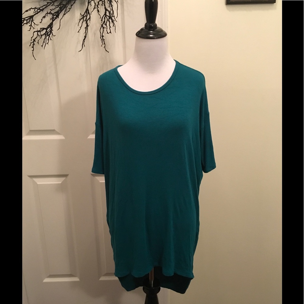 LuLaRoe Irma XS Teal Ribbed