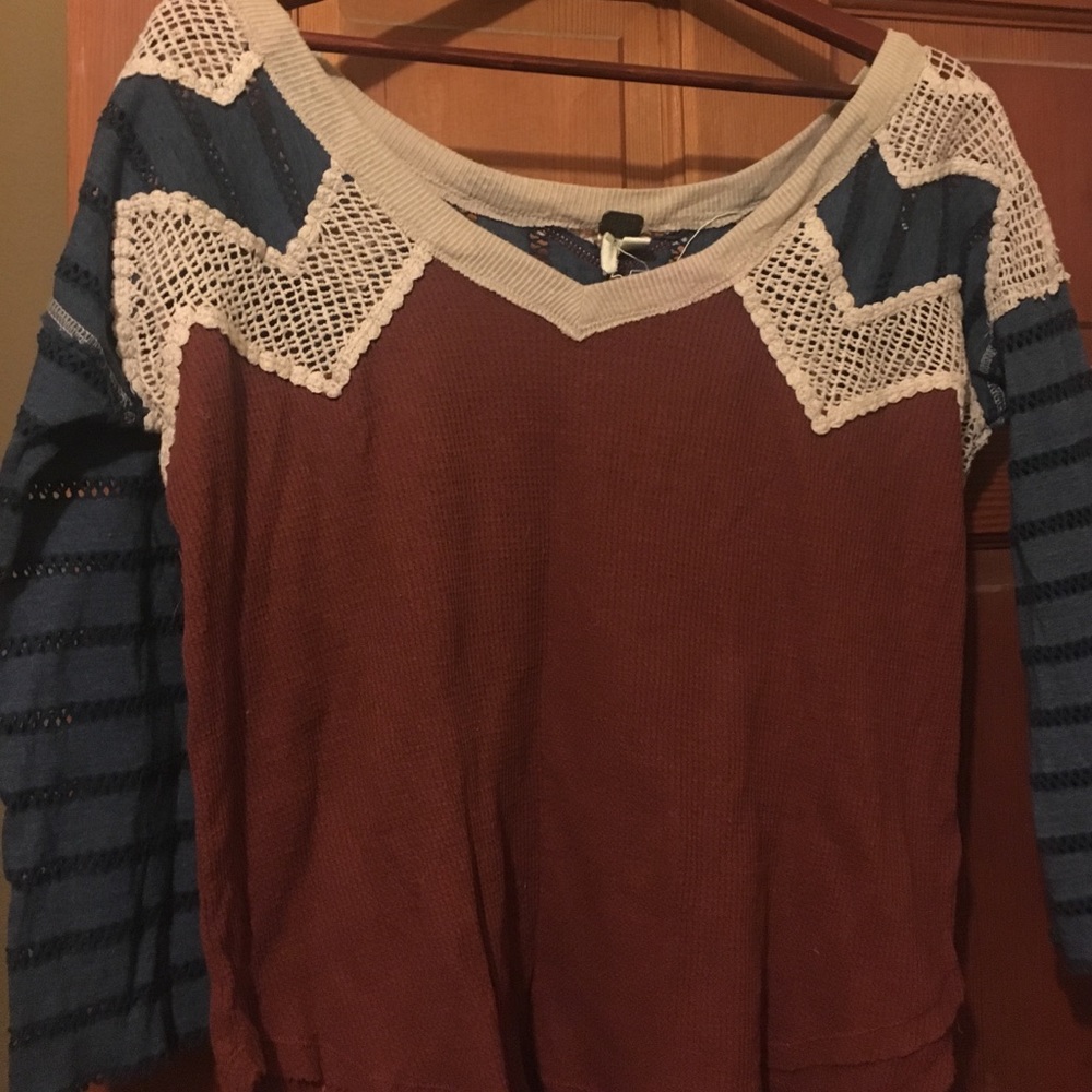 We the free off the shoulder lace top