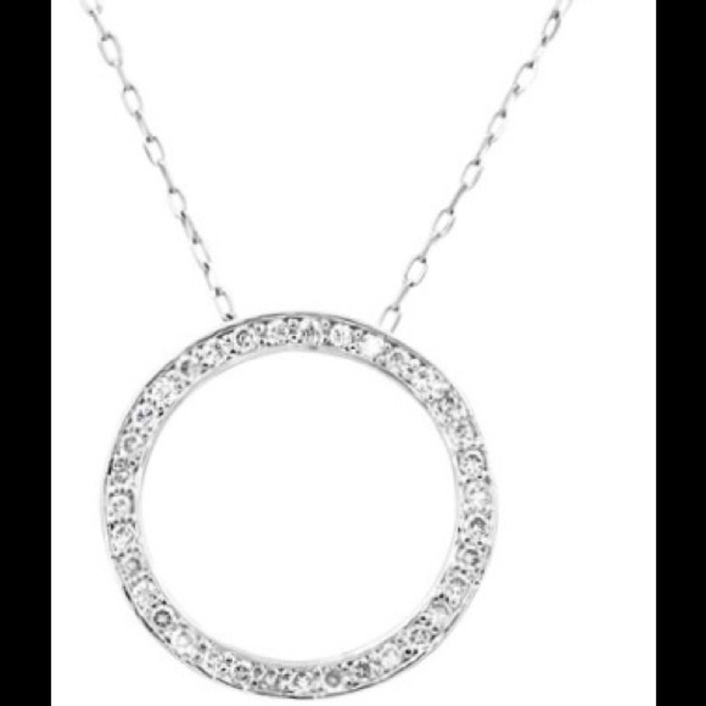 .33 Carat Diamond Circle Pendant Necklace