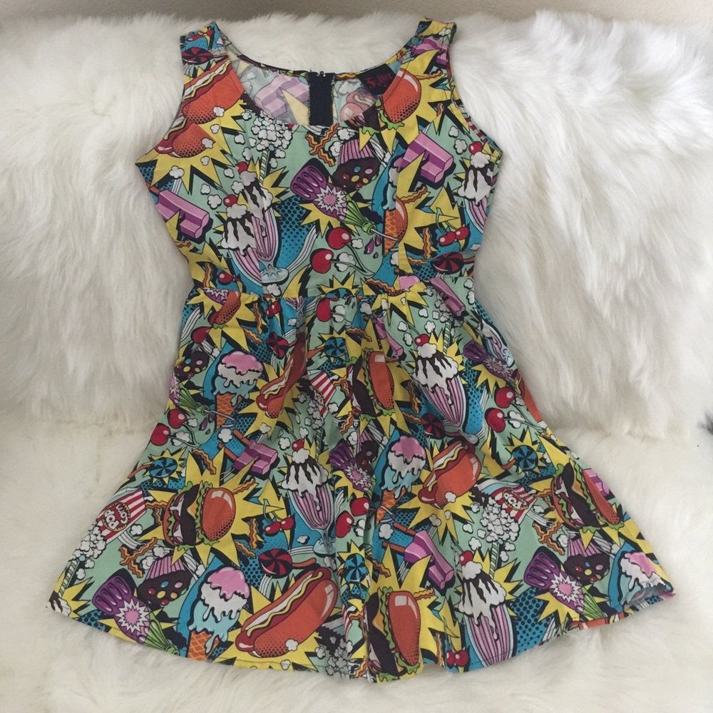 Bold print mini dress