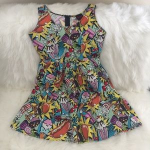 Bold print mini dress