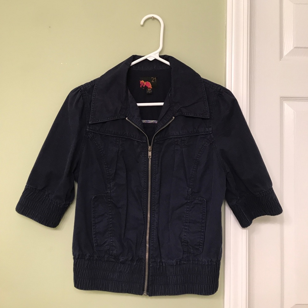 Forever 21 Navy Bomber Jacket