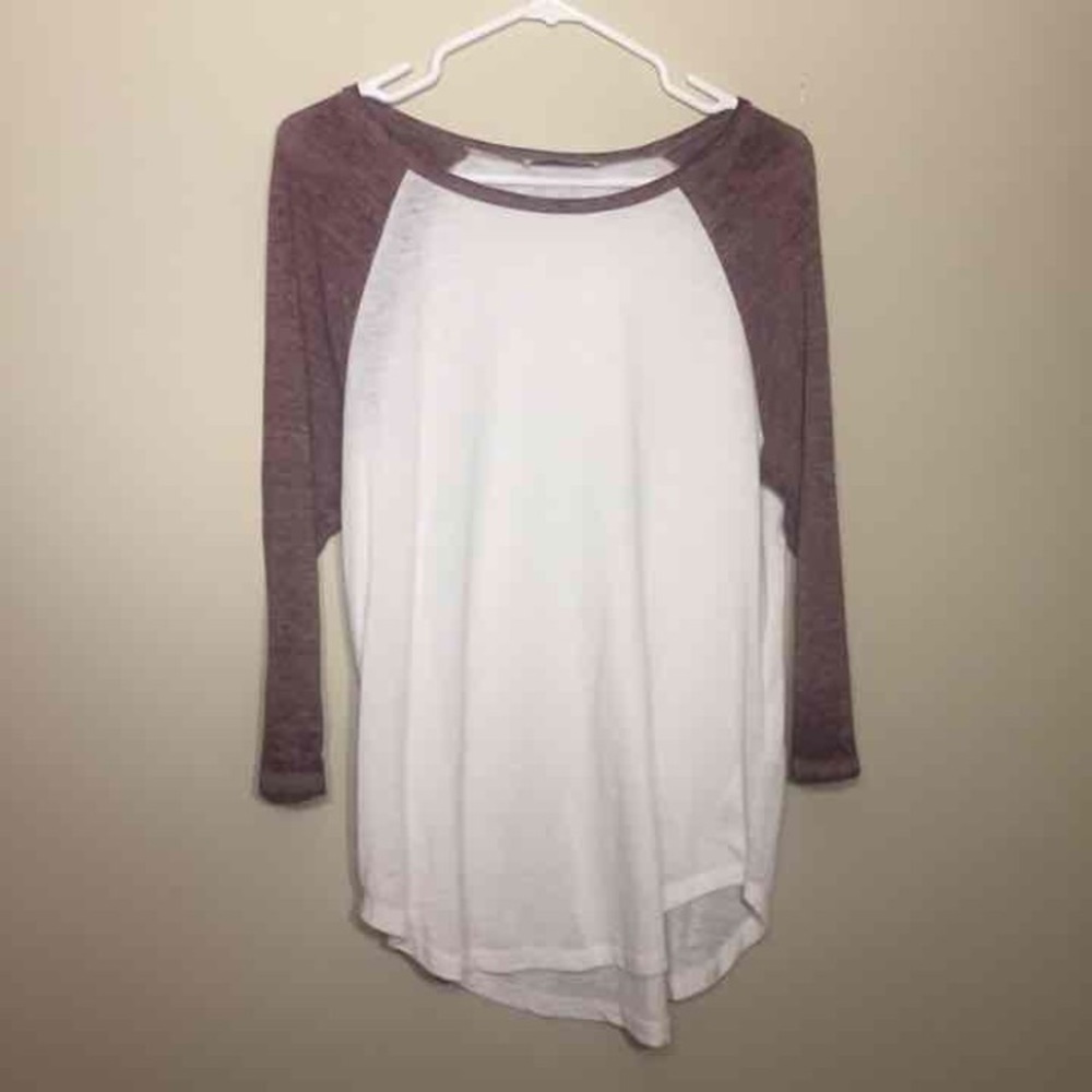 red baseball tee