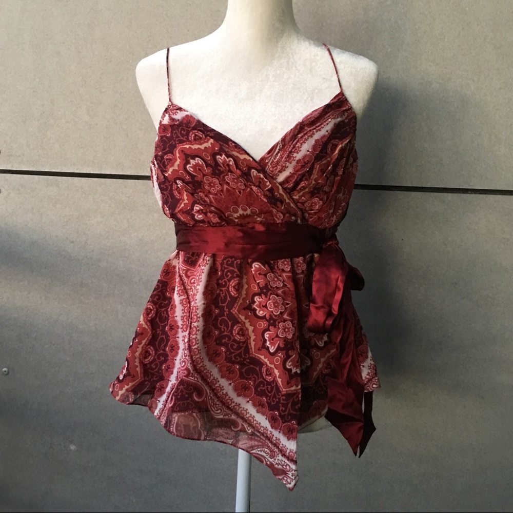 THE LIMITED boho spaghetti strap floral tank top