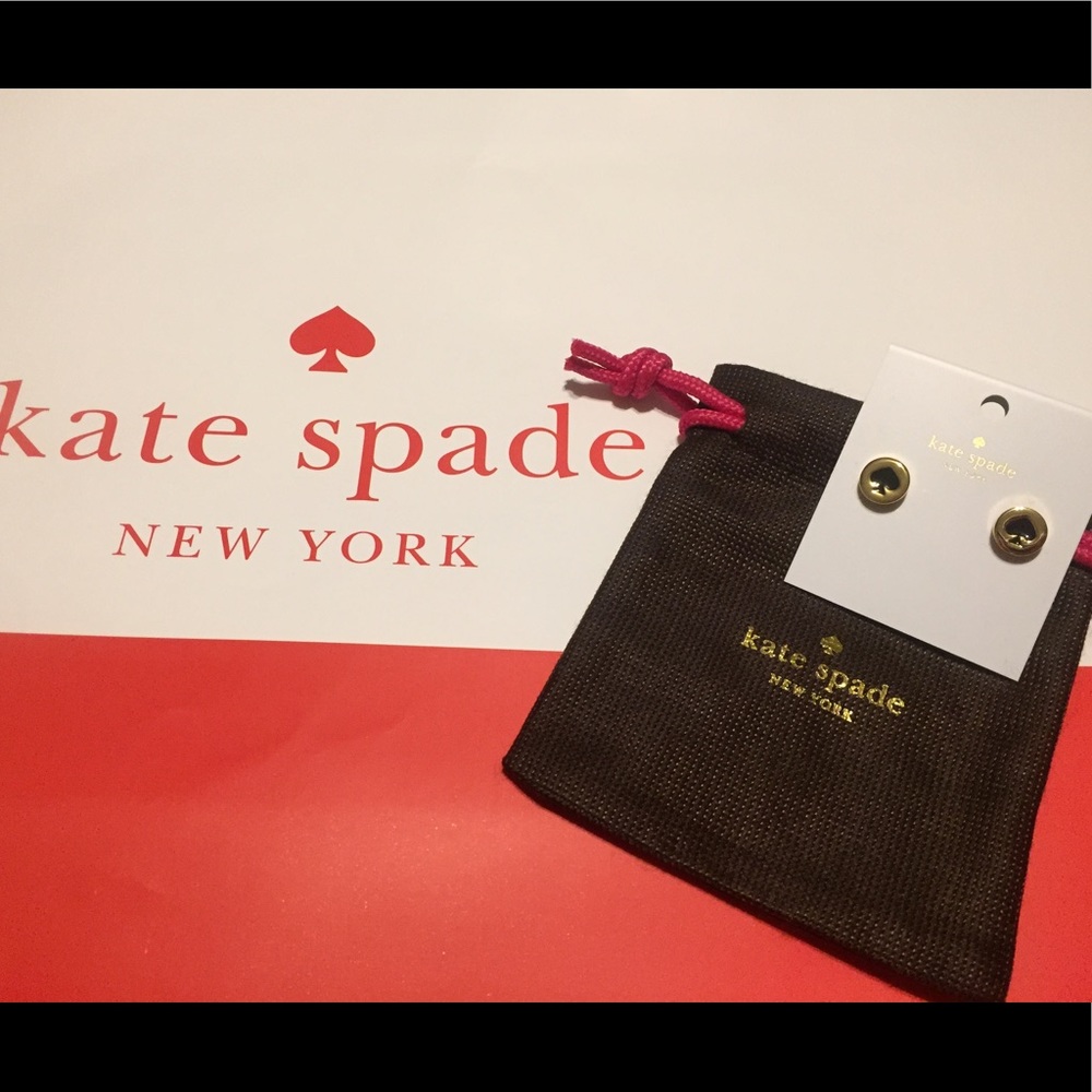 ♠️😍 KATE SPADE "Spot the Spade" Earrings in Gold
