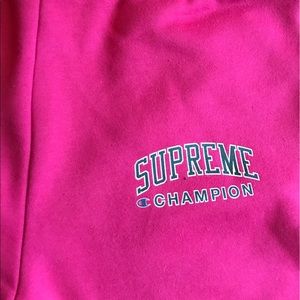 Supreme x Champion Magenta Sweatpants