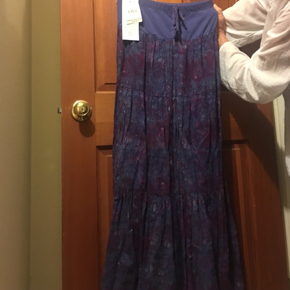 Free people cotton dress / skirt atlas blue - Picture 2 of 3