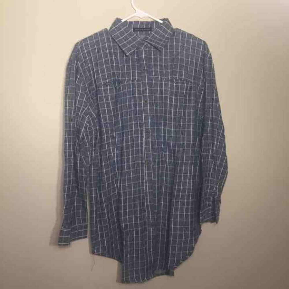 blue and white flannel!