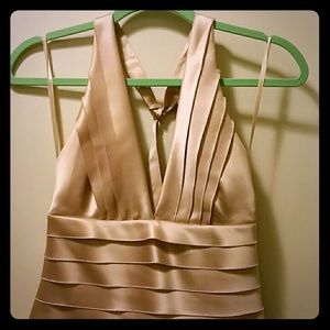 BCBG Max Azria Halter Satin Dress
