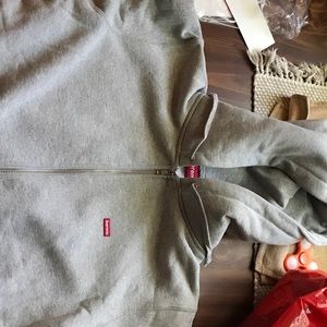 Supreme Gray Small Box Zip Up
