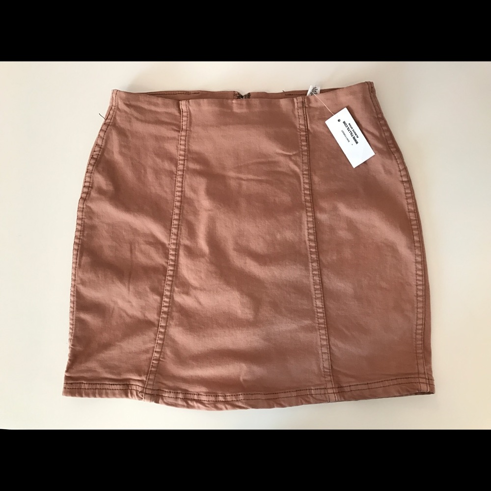 NWT Tan/Rose mini skirt.