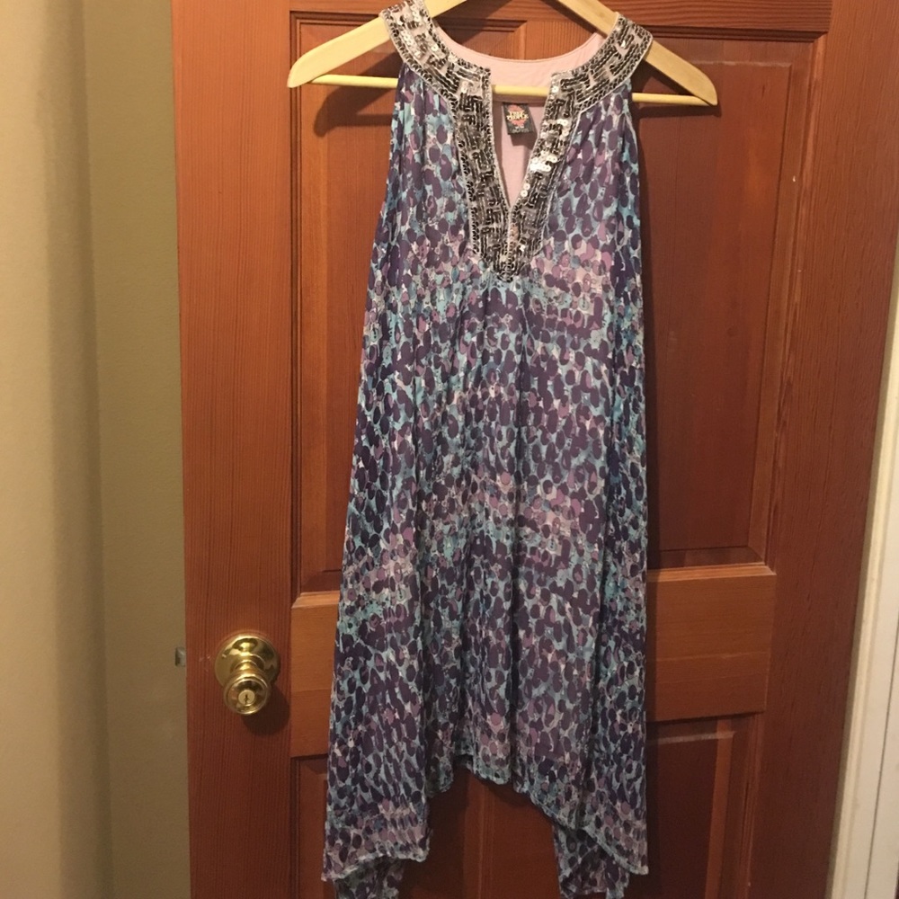 Free people purple leopard tunic