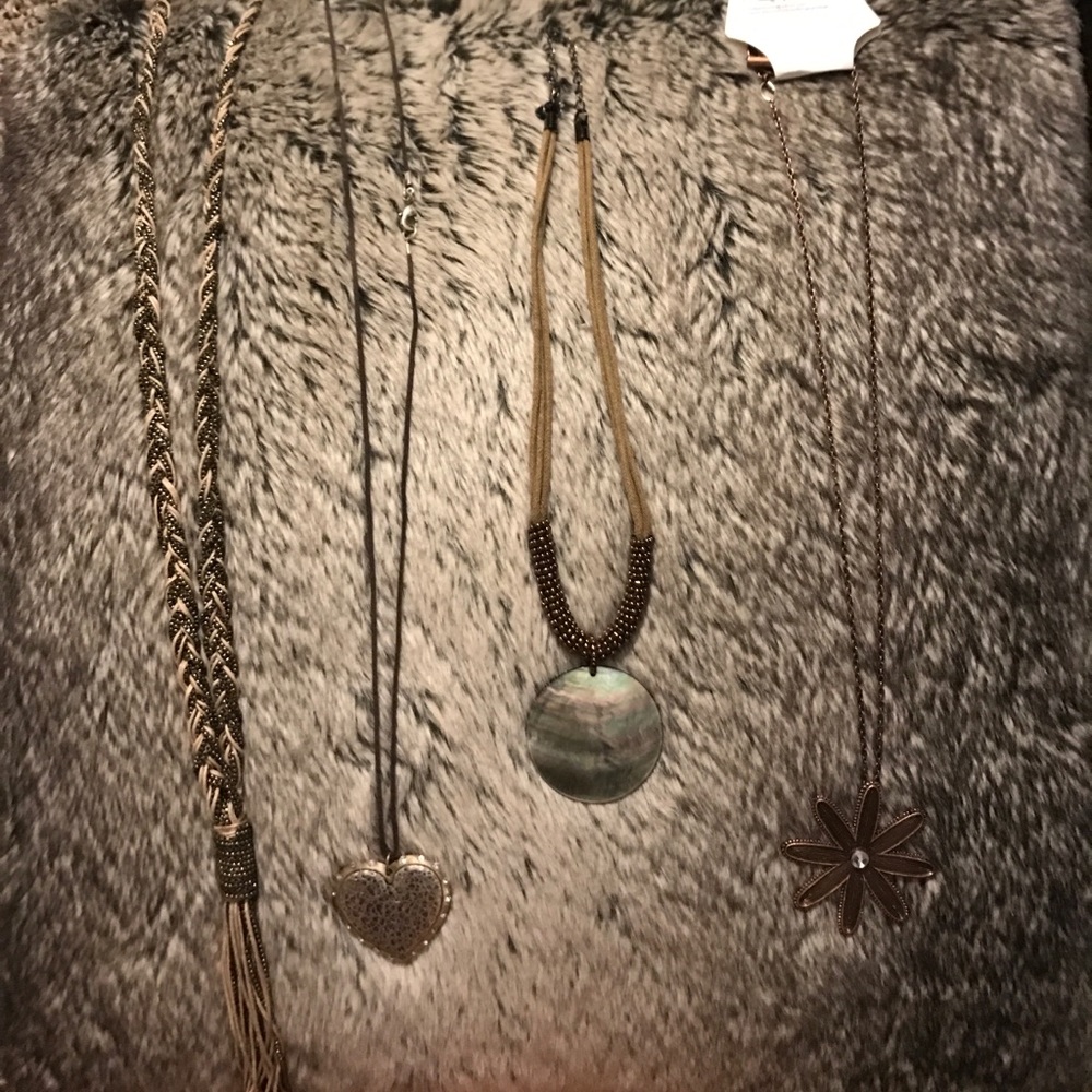 Lot of earth tone necklaces (lia Sofia, nwt, etc.)