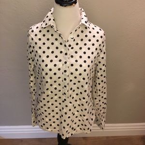 Jcrew polka dot shirt xs blouse