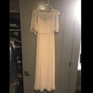 Asos embellished flutter sleeve dress