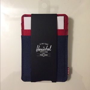 Herschel Navy & Red Card Holder
