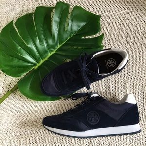 Tory Burch Navy Blue Sneakers