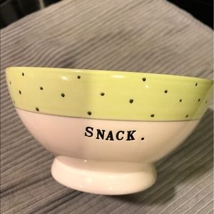 Rae Dunn Polka Dot Bowl Green Snack