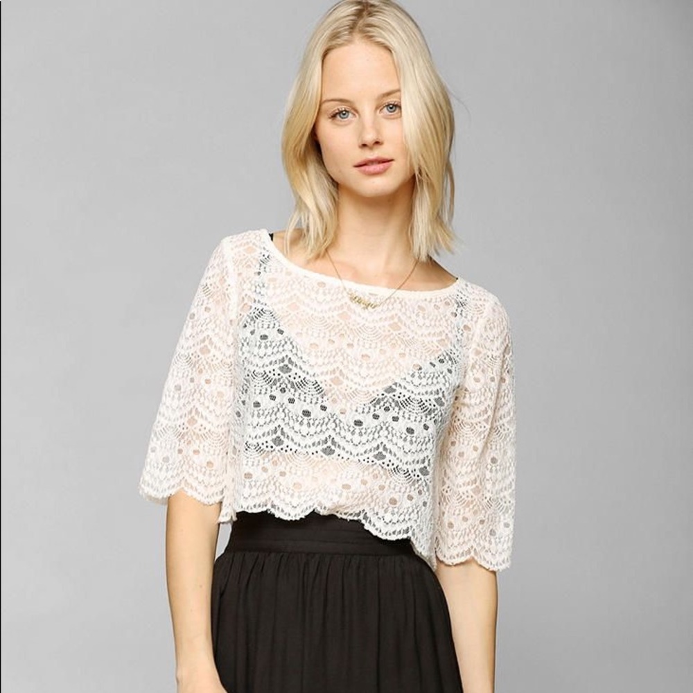 🌟LACE SEE-THROUGH TOP URBAN OUTFITTERS
