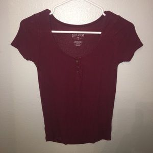 American eagle button up tee