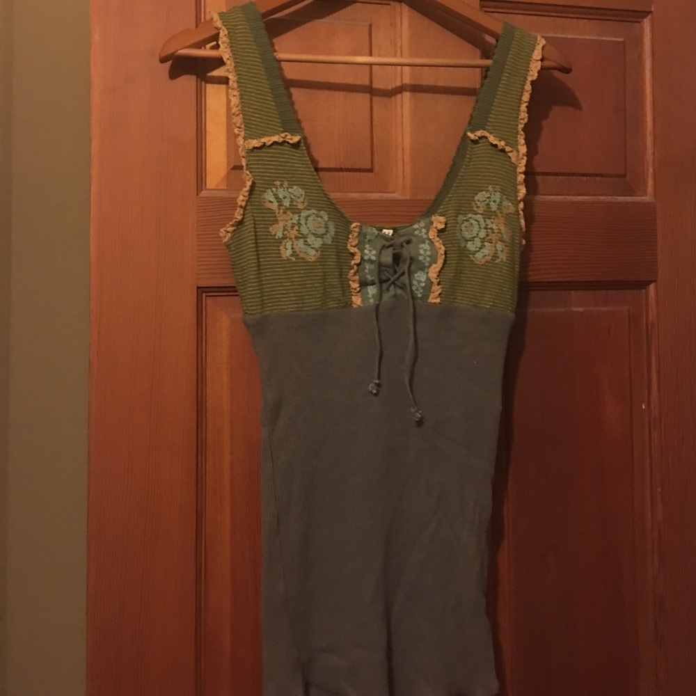 Free people rose detail tank