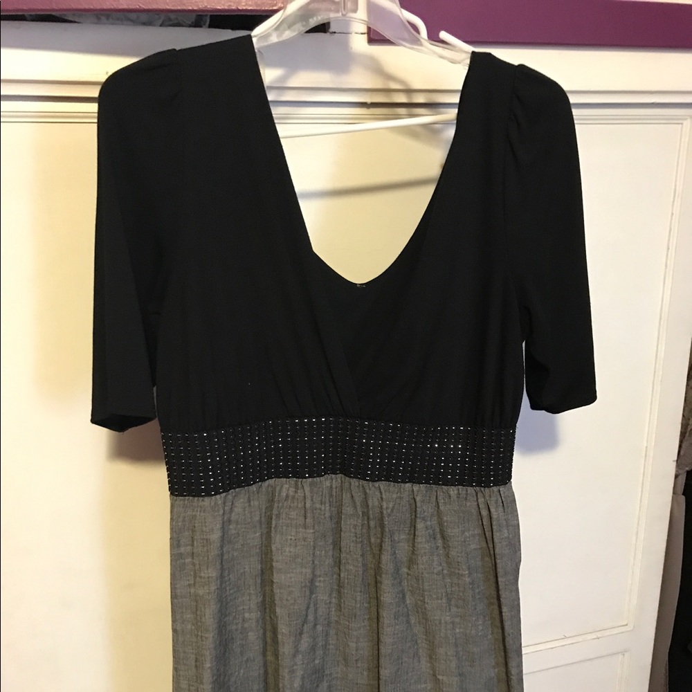 Black and grey dress