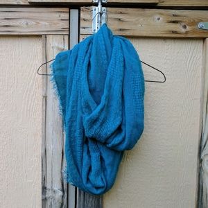 Blue infinity scarf