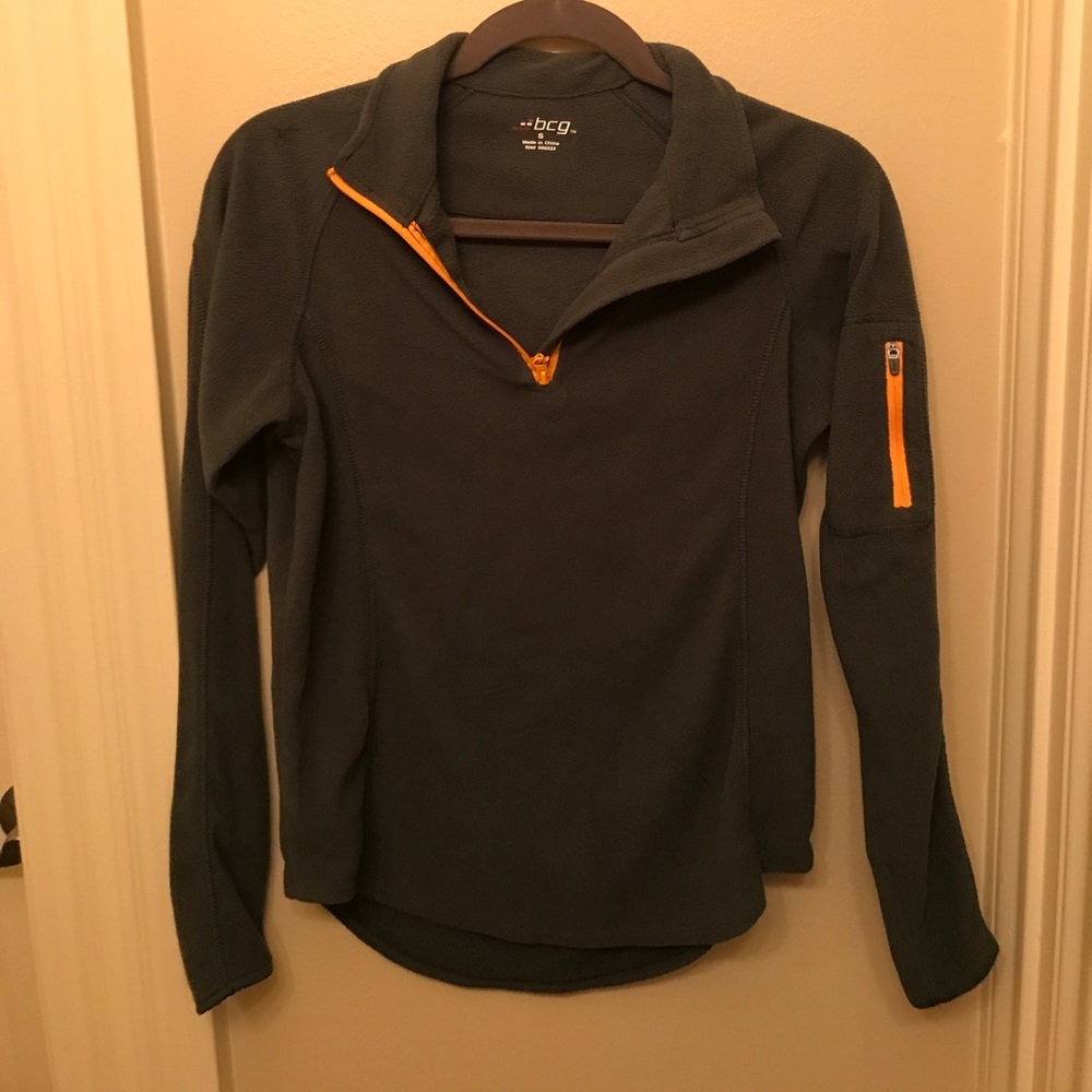 green quarter zip