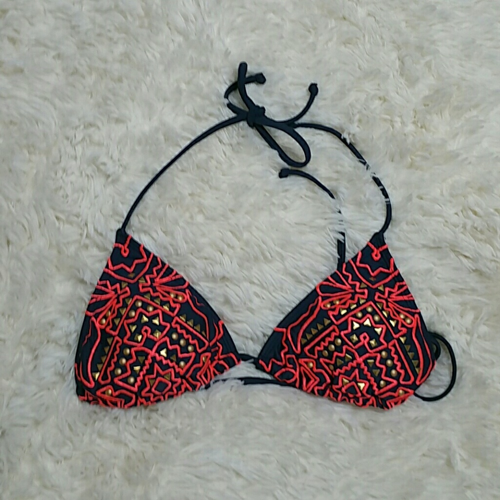 Xhilaration embellished triangle string bikini top