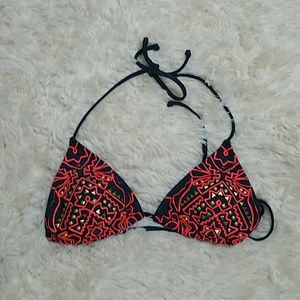 Xhilaration embellished triangle string bikini top