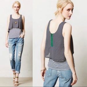 Anthropologie Meadow Rue Daisy Black White Top Anthropologie Meadow Rue Daisy Black White Top