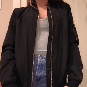 Black bomber jacket