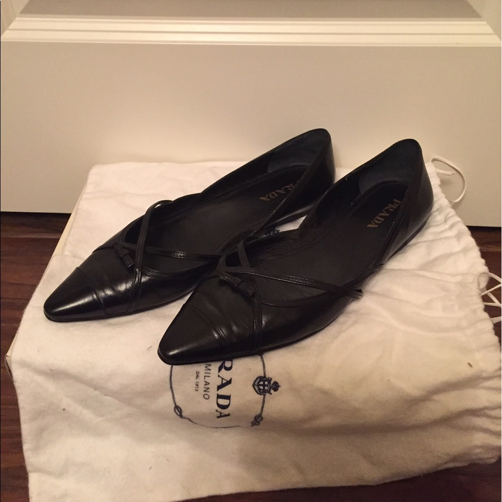 ***SOLD*** Prada Black Balerina Flats