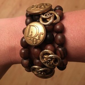 Chanel and Christian Dior Button Bracelet