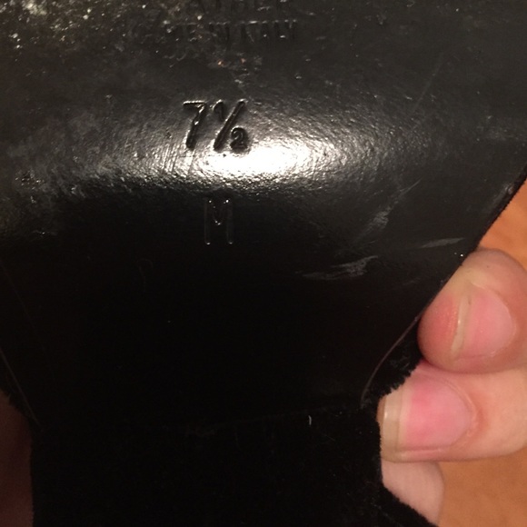 Yves Saint Laurent Black Block Heel Velvet Sandals - Picture 2 of 3