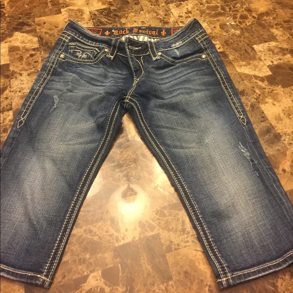 Rock Revival cropped denim Capri