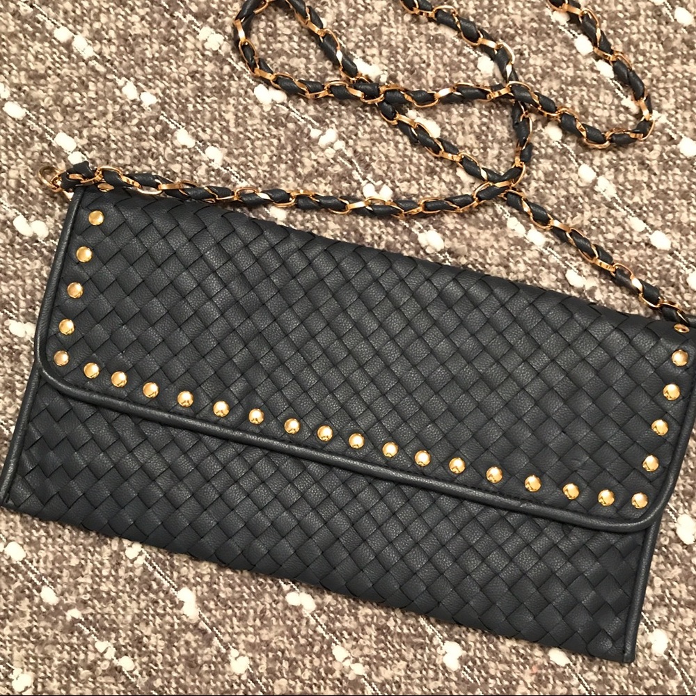 Duex lux Leather Crossbody Bag/ Convertible Clutch - Picture 2 of 8