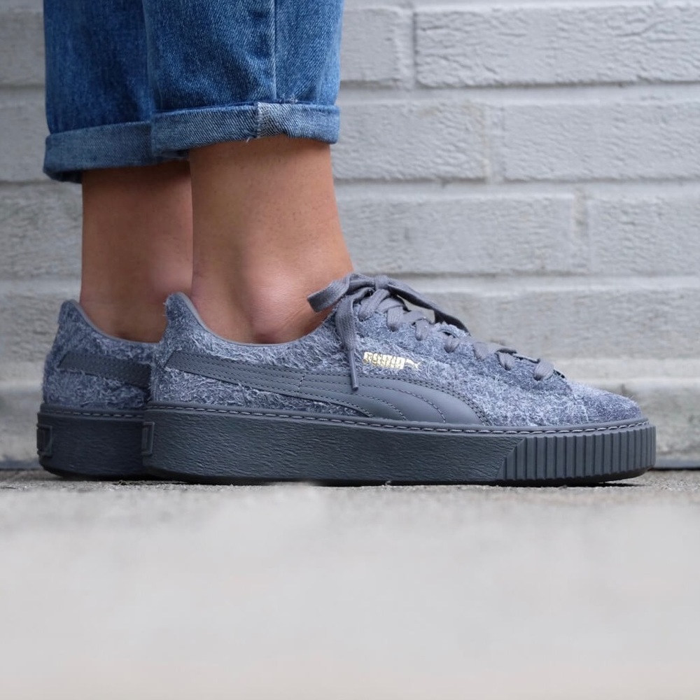 FENTY PUMA Brushed Suede Elemental Sneakers Grey