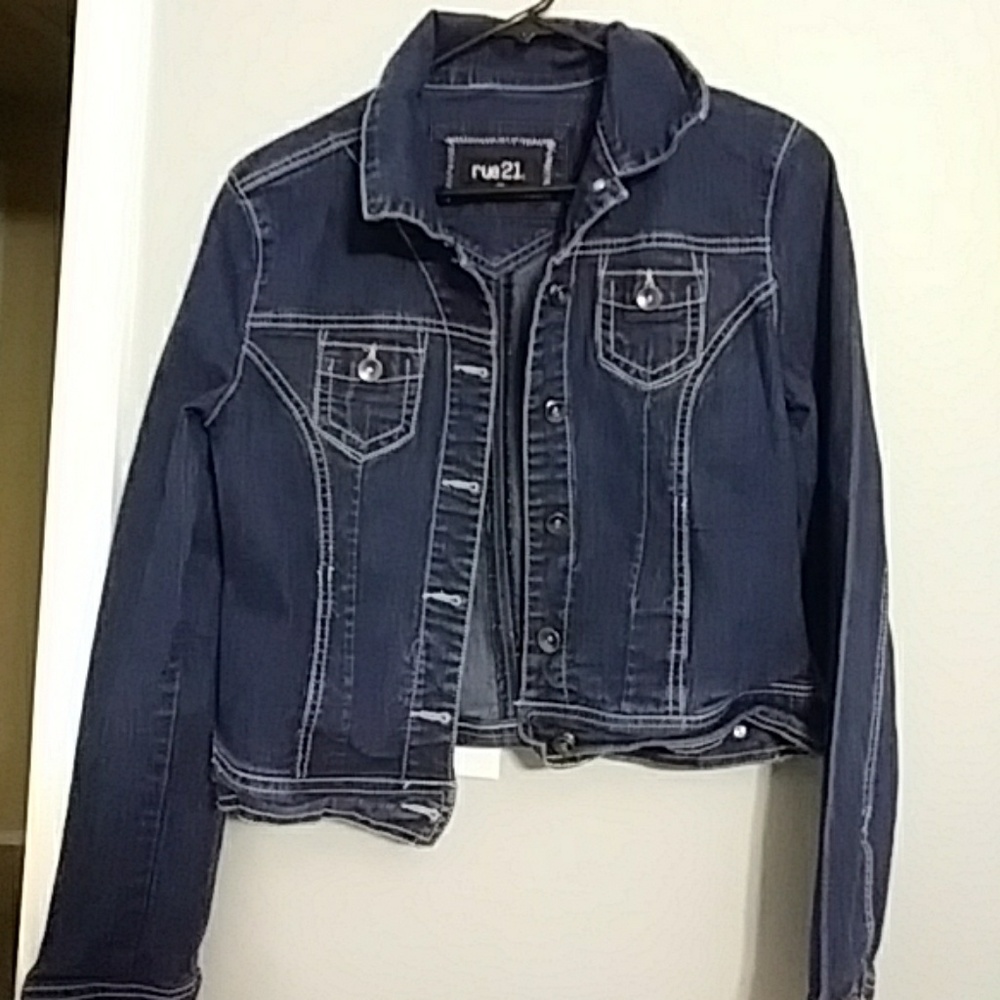Dark blue jean jacket
