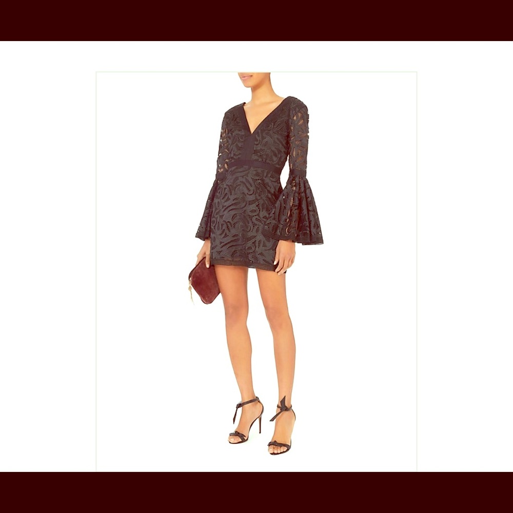 Alexis bell sleeve lace dress Behati ASO revolve