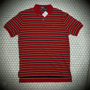 Ralph Lauren Classic Fit Red Blue and Yellow Polo