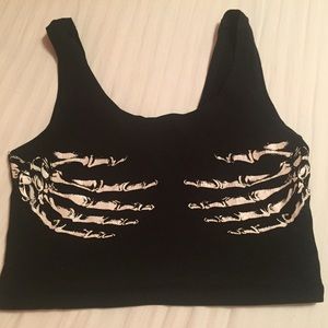 Skeleton crop top