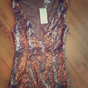 Brown sequin dress