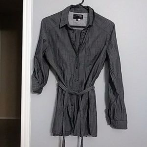 Grey Long sleeve button down